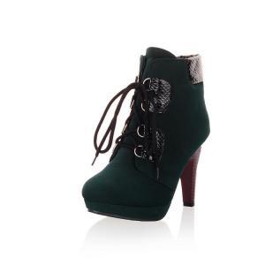 high heel boots green