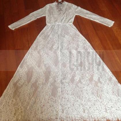 neck deep sleeve lace dress