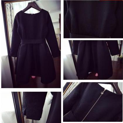 New 2018 Fall Winter Dress Women Elegant Casual Long Sleeve Ball Gown Dress Vintage Velvet Party 