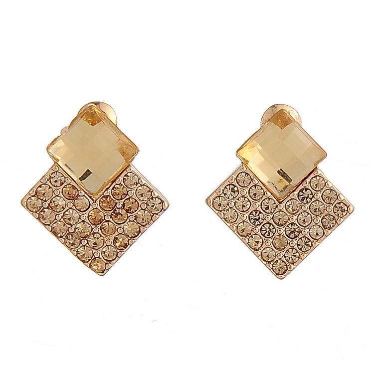 Gold elegant earrings Clearance