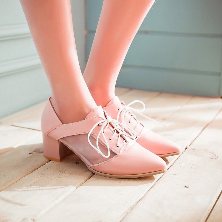 pointed thick heels