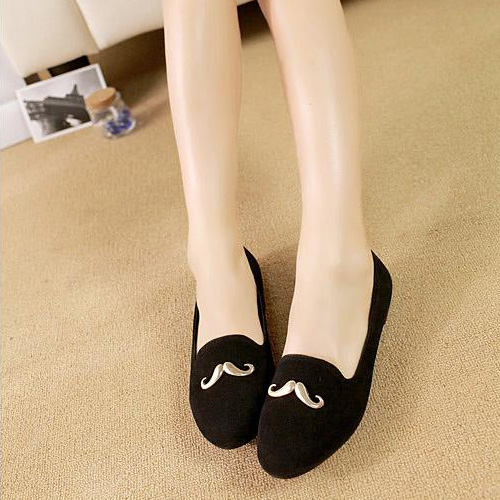 black low heel flats
