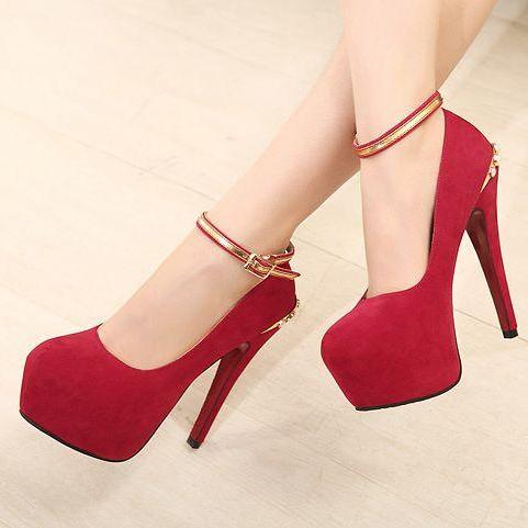 classy red heels