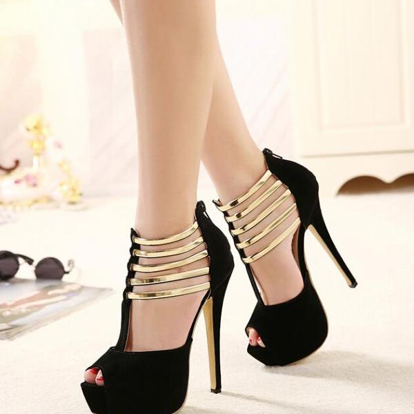 black and gold high heel shoes strappy black and gold peep toe high heels shoes on luulla black and gold high heel shoes strappy black and gold peep toe high heels shoes on luulla