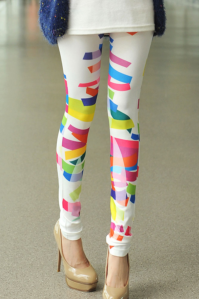 Cute Multi Colored Leggings on Luulla