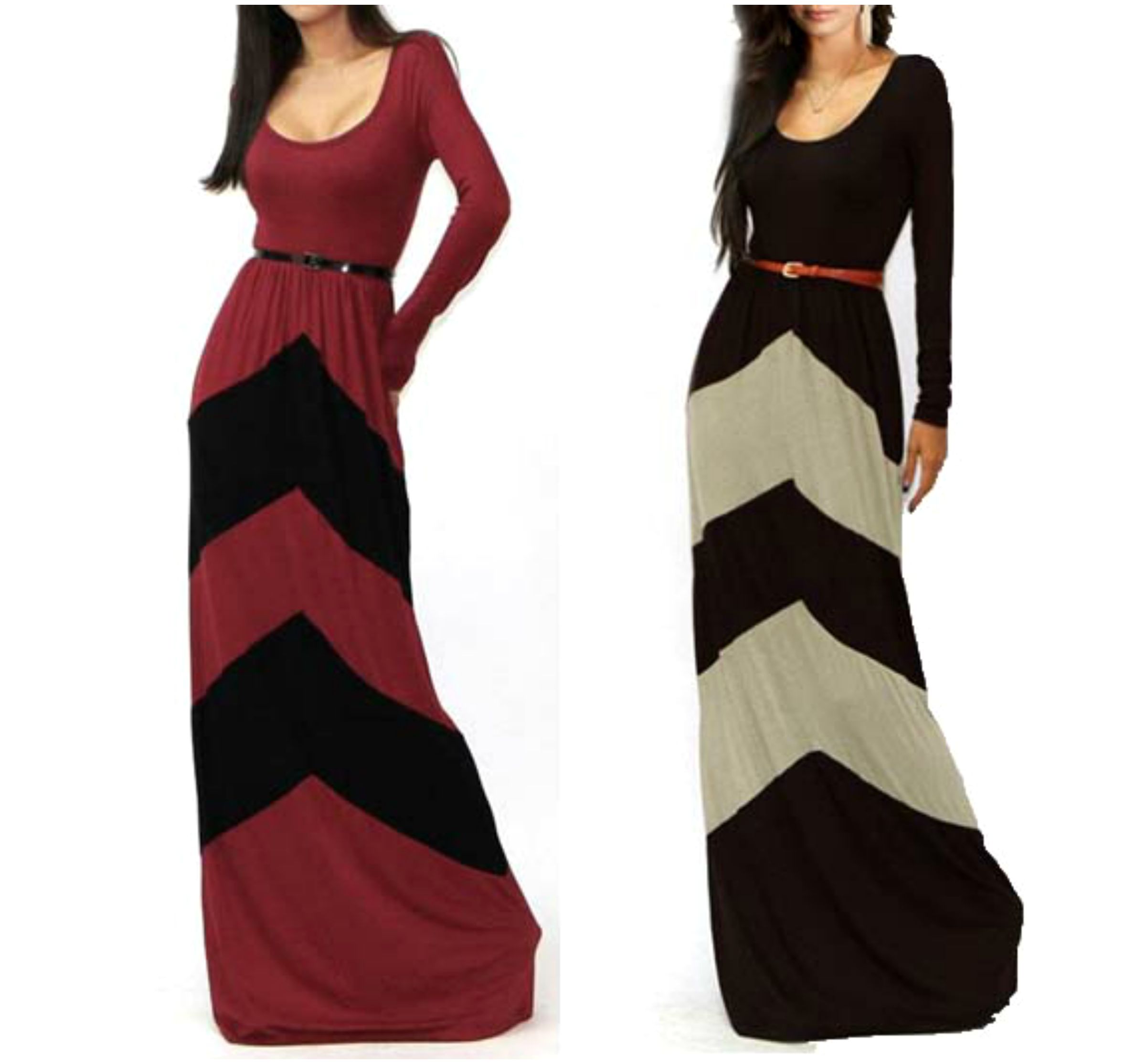 color block evening gown