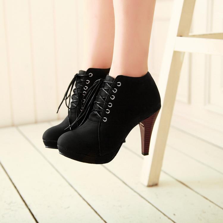 short high heel ankle boots