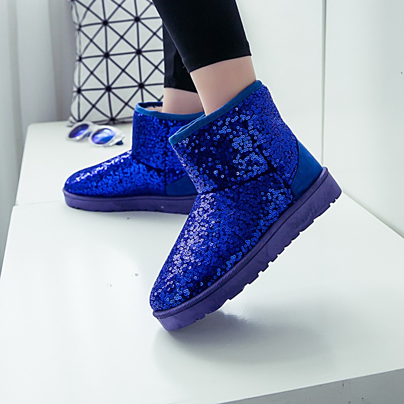 Winter Snow Boots Bling Glitter Women Ankle Boots on Luulla